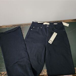 Anne Klein Women's Size 4 Denim Jeans High Rise Flare Leg Stretch Dark Wash NWT